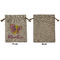 Butterflies Medium Burlap Gift Bag - Front Approval