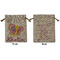 Butterflies Medium Burlap Gift Bag - Front and Back