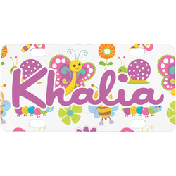 Butterflies Mini / Bicycle License Plate (4 Holes) (Personalized)