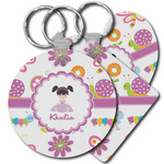 Butterflies Plastic Keychain (Personalized)