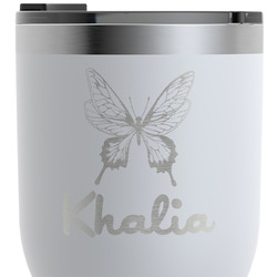 Butterflies RTIC Tumbler - White - Engraved Front (Personalized)