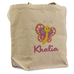 Butterflies Reusable Cotton Grocery Bag - Single (Personalized)