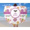 Butterflies Round Beach Towel - In Use