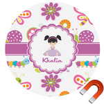 Butterflies Round Car Magnet - 6" (Personalized)