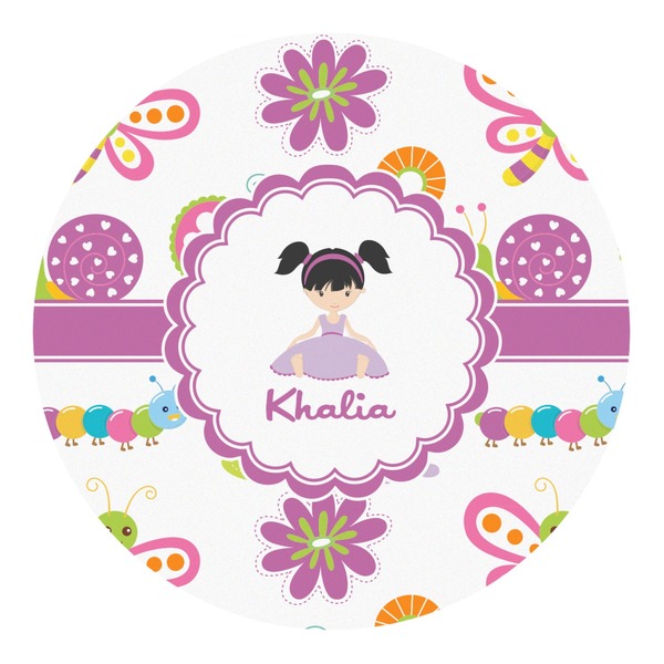 Custom Butterflies Round Decal - Large (Personalized)