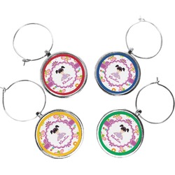 Butterflies Wine Charms (Set of 4) (Personalized)