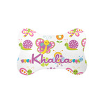 Butterflies Bone Shaped Dog Food Mat (Small) (Personalized)