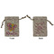 Butterflies Small Burlap Gift Bag - Front and Back