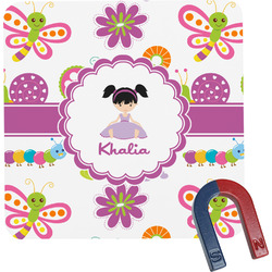 Butterflies Square Fridge Magnet (Personalized)