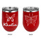 Butterflies Stainless Wine Tumblers - Red - Double Sided - Approval