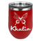 Butterflies Stainless Wine Tumblers - Red - Double Sided - Front