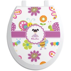 Butterflies Toilet Seat Decal - Round (Personalized)