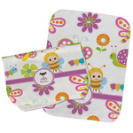 Butterflies Burp Cloths - Fleece - Set of 2 w/ Name or Text