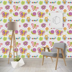 Butterflies Wallpaper & Surface Covering (Water Activated - Removable)