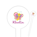 Butterflies Round Plastic Food Picks (Personalized)