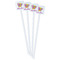 Butterflies White Plastic Stir Stick - Double Sided - Square - Front