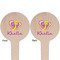 Butterflies Wooden 4" Food Pick - Round - Double Sided - Front & Back