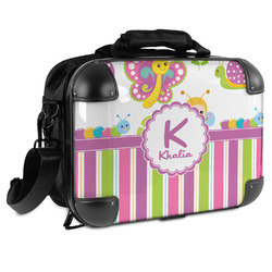 Butterflies & Stripes Hard Shell Briefcase (Personalized)