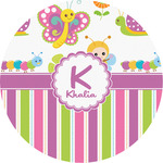 Butterflies & Stripes Multipurpose Round Labels - 2" (Personalized)