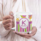 Butterflies & Stripes 20oz Coffee Mug - LIFESTYLE