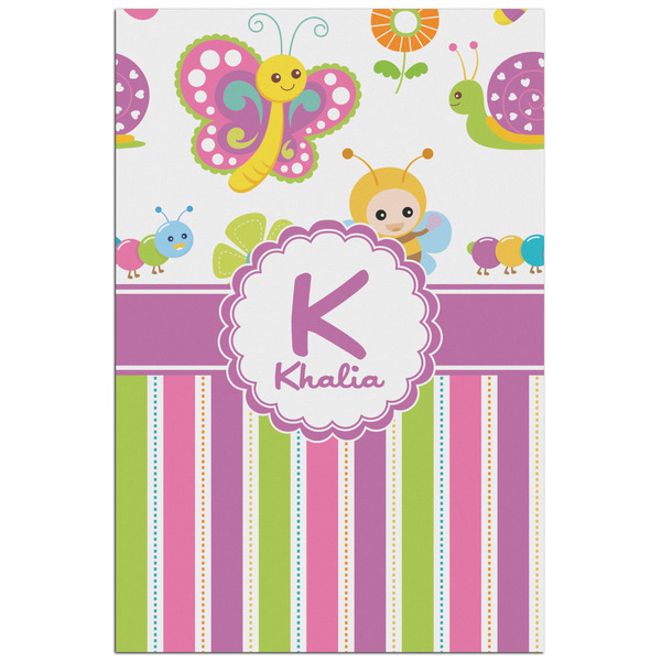 Custom Butterflies & Stripes Poster - Matte - 24x36 (Personalized)