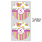 Butterflies & Stripes 5" Multipurpose Round Label - Sheet