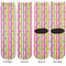 Butterflies & Stripes Adult Crew Socks - Double Pair - Front and Back - Apvl