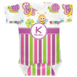 Butterflies & Stripes Baby Bodysuit 3-6 (Personalized)
