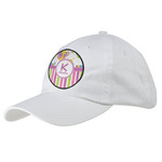 Butterflies & Stripes Baseball Cap - White (Personalized)