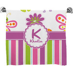 Butterflies & Stripes Bath Towel (Personalized)