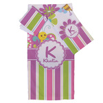 Butterflies & Stripes Bath Towel Set - 3 Pcs (Personalized)