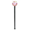 Butterflies & Stripes Black Plastic 7" Stir Stick - Round - Single Stick