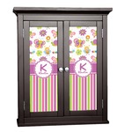 Butterflies & Stripes Cabinet Decal - Small (Personalized)