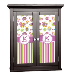 Butterflies & Stripes Cabinet Decal - Small (Personalized)