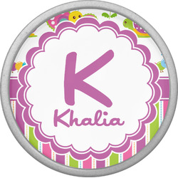 Butterflies & Stripes Cabinet Knob (Silver) (Personalized)