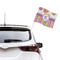 Butterflies & Stripes Car Flag - Large - LIFESTYLE