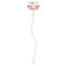 Butterflies & Stripes Clear Plastic 7" Stir Stick - Oval - Single Stick