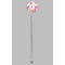 Butterflies & Stripes Clear Plastic 7" Stir Stick - Round - Single Stick