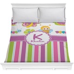 Butterflies & Stripes Comforter - Full / Queen (Personalized)