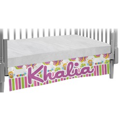 Butterflies & Stripes Crib Skirt (Personalized)