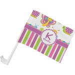 Butterflies & Stripes Car Flag - Small w/ Name and Initial