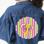 Butterflies & Stripes Twill Iron On Patch - Custom Shape - 3XL