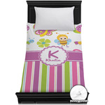 Butterflies & Stripes Duvet Cover - Twin XL (Personalized)