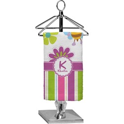 Butterflies & Stripes Finger Tip Towel - Full Print (Personalized)