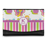 Butterflies & Stripes Genuine Leather Women's Wallet - Small (Personalized)