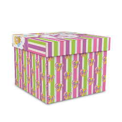 Butterflies & Stripes Gift Box with Lid - Canvas Wrapped - Medium (Personalized)