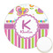 Butterflies & Stripes Icing Circle - Medium - Front