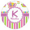 Butterflies & Stripes Icing Circle - XSmall - Single