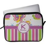 Butterflies & Stripes Laptop Sleeve / Case (Personalized)