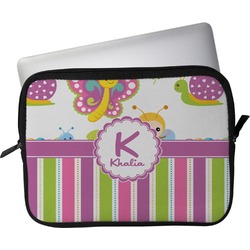 Butterflies & Stripes Laptop Sleeve / Case - 13" (Personalized)